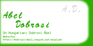 abel dobrosi business card