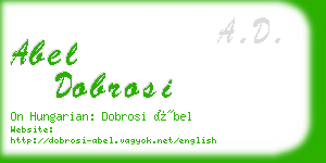 abel dobrosi business card